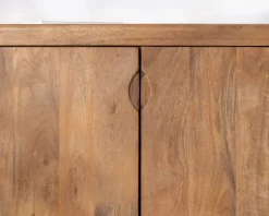 Sale Buffet rétro en manguier massif avec tiroirs finition naturelle "Odely" 150 cm Buffet Et Bahut