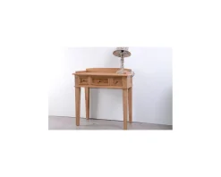 Hot Bureau chêne massif 3 tiroirs "Campagnol" Console|Meuble D'Entrée