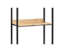 Discount Bureau industriel métal et bois de manguier avec étagères "Atelier" Bureau