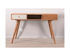 Clearance Bureau vintage en palissandre tiroirs gris et bois "Vintage grey" Bureau
