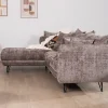 Sale Canapé angle gauche ultra confort en tissu chenillé doux gris cendre "Hasting" Canapé D'Angle|Canapé 3 Places
