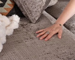 Sale Canapé angle gauche ultra confort en tissu chenillé doux gris cendre "Hasting" Canapé D'Angle|Canapé 3 Places