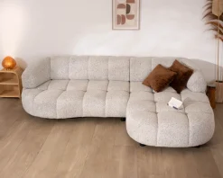 Clearance Canapé avec assise électrique et méridienne à droite 