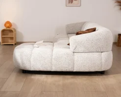 Clearance Canapé avec assise électrique et méridienne à droite 