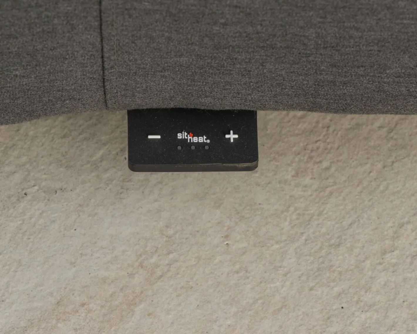 Clearance Canapé chauffant spécial extérieur en tissu anthracite "Aurora" retour à droite Canapé De Jardin
