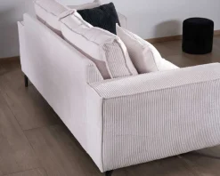 Sale Canapé confort 3 places en velours blanc 