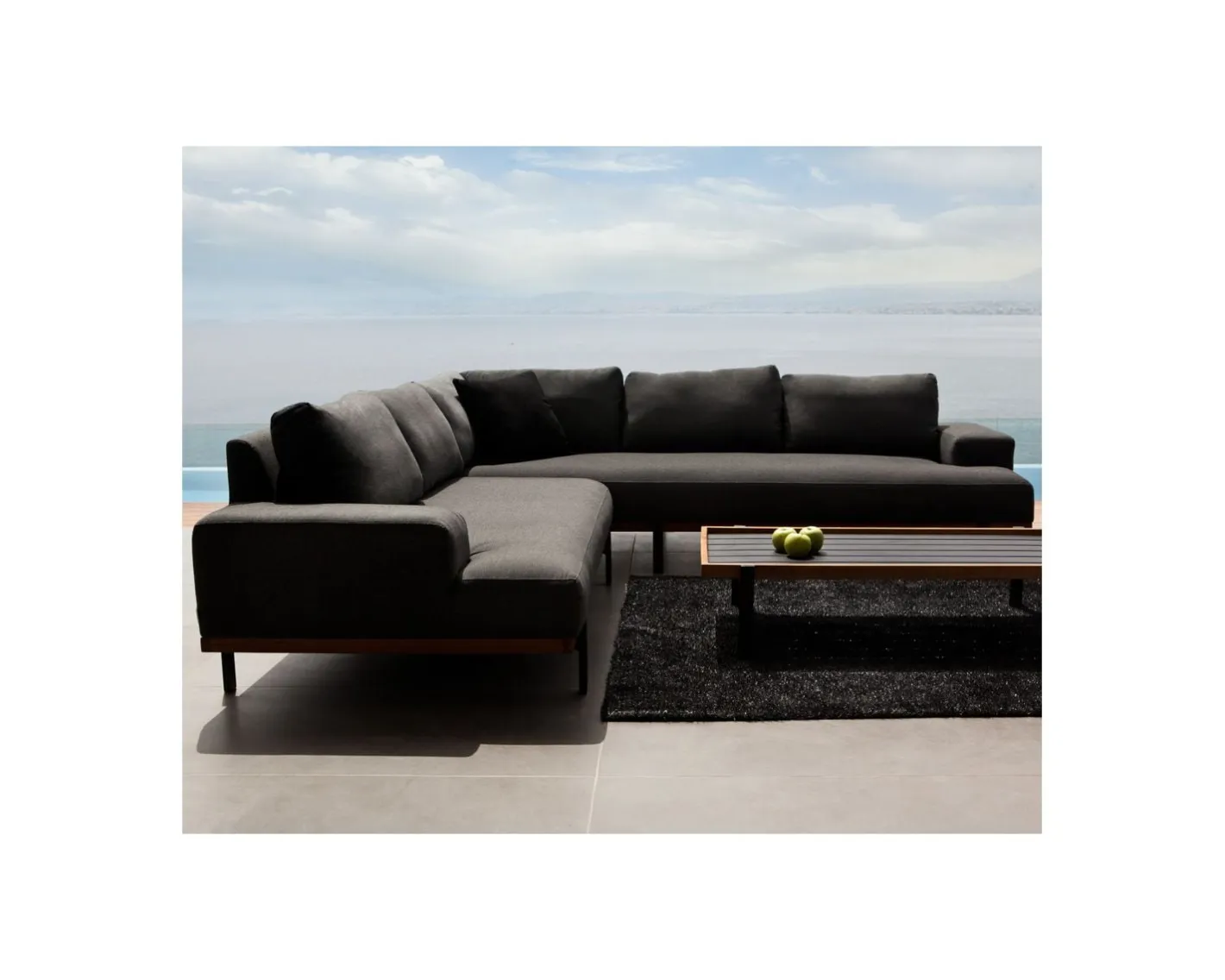 Best Canapé d'angle extérieur haut de gamme tissu Sunbrella "Maluku Island" Canapé De Jardin
