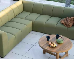 Clearance Canapé d'angle haut de gamme spéciale extérieur tissu vert