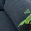 Discount Canapé de jardin 3 places haut de gamme "Zénith" en teck matelassé tissu gris foncé Canapé De Jardin|Salon De Jardin