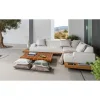 Canapé d'extérieur avec retour gauche tissu Sunbrella écru " Lombok" Canapé De Jardin