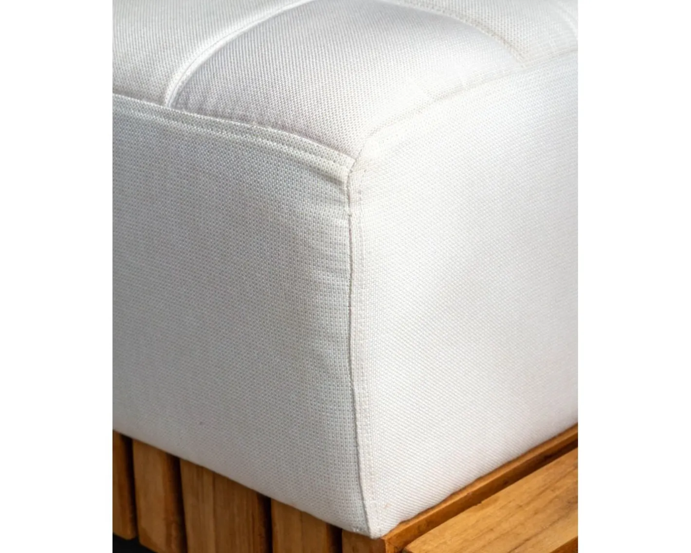 Canapé d'extérieur avec retour gauche tissu Sunbrella écru " Lombok" Canapé De Jardin