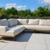 New Canapé d'extérieur haut de gamme tissu Sunbrella et teck "Maluku Island" Canapé De Jardin