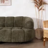 Online Canapé en tissu vert avec extension électrique et méridienne retour gauche "Syltan" Canapé D'Angle