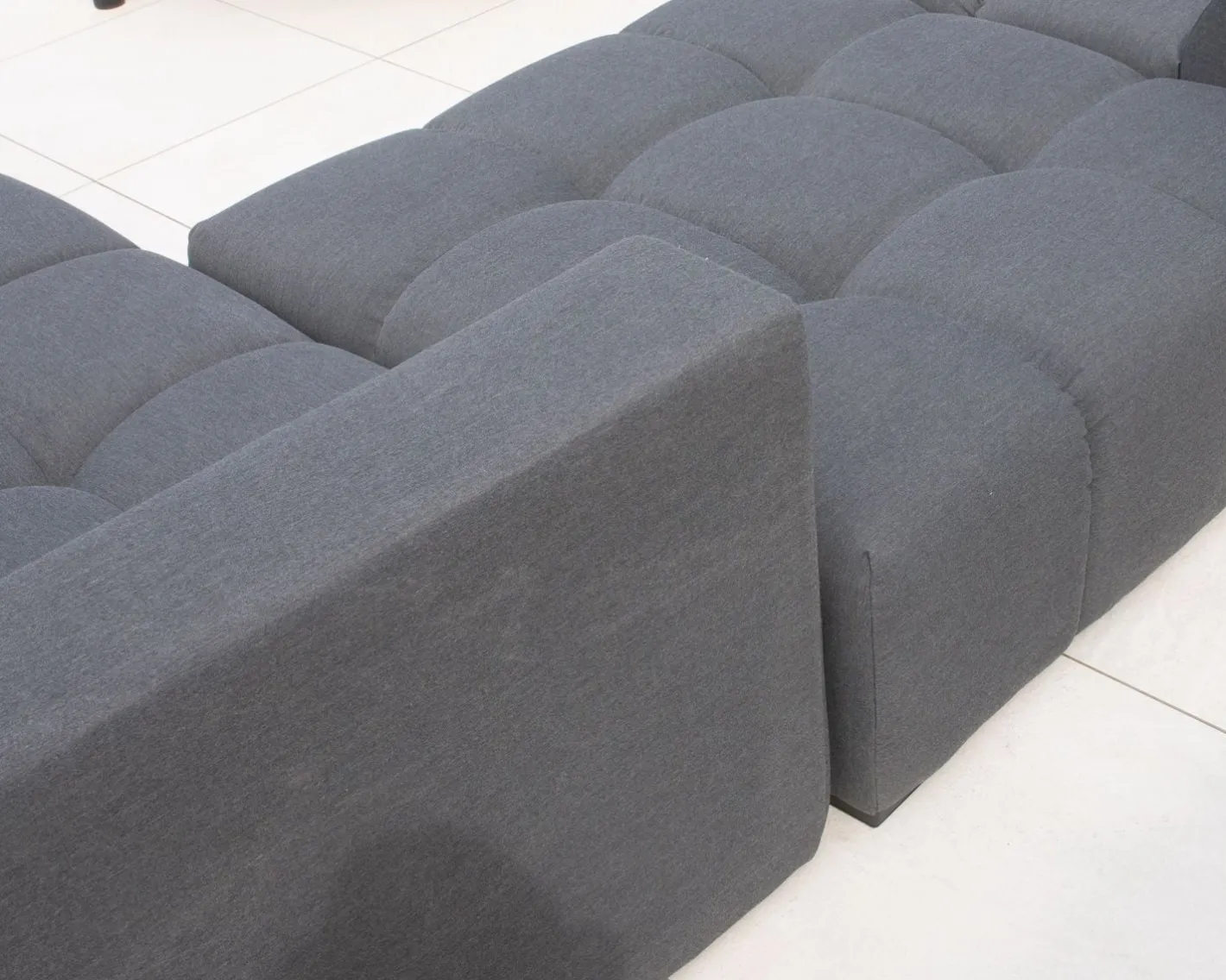 New Canapé extérieur design retour gauche gris foncé "Lazy Beach" Canapé De Jardin