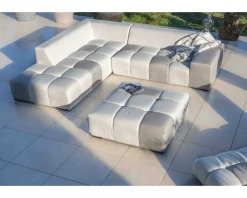 Discount Canapé extérieur modulaire retour droit "Lazy Beach" beige et gris clair Canapé De Jardin