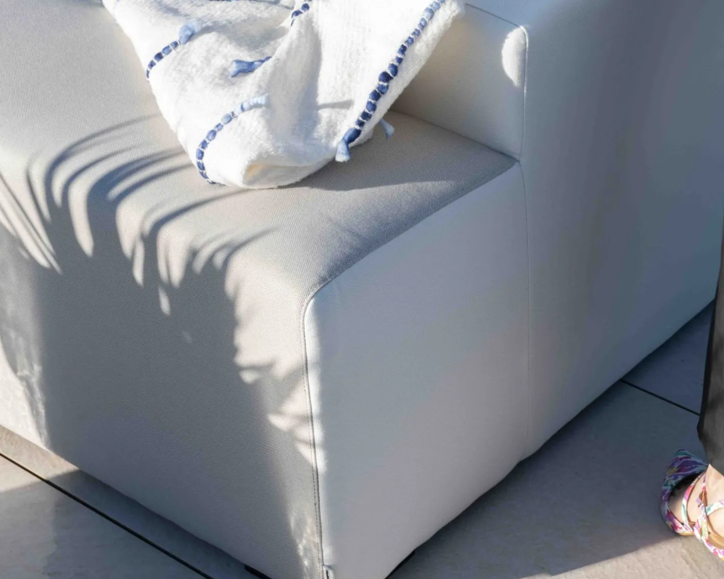 Discount Canapé extérieur modulaire retour droit "Lazy Beach" beige et gris clair Canapé De Jardin