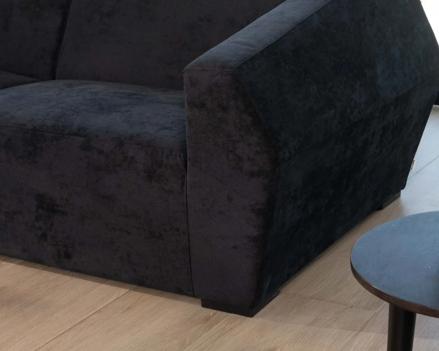 New Canapé modulaire design en velours anthracite "Skult" 2/3 places Canapé 3 Places|Canapé Droit Fixe