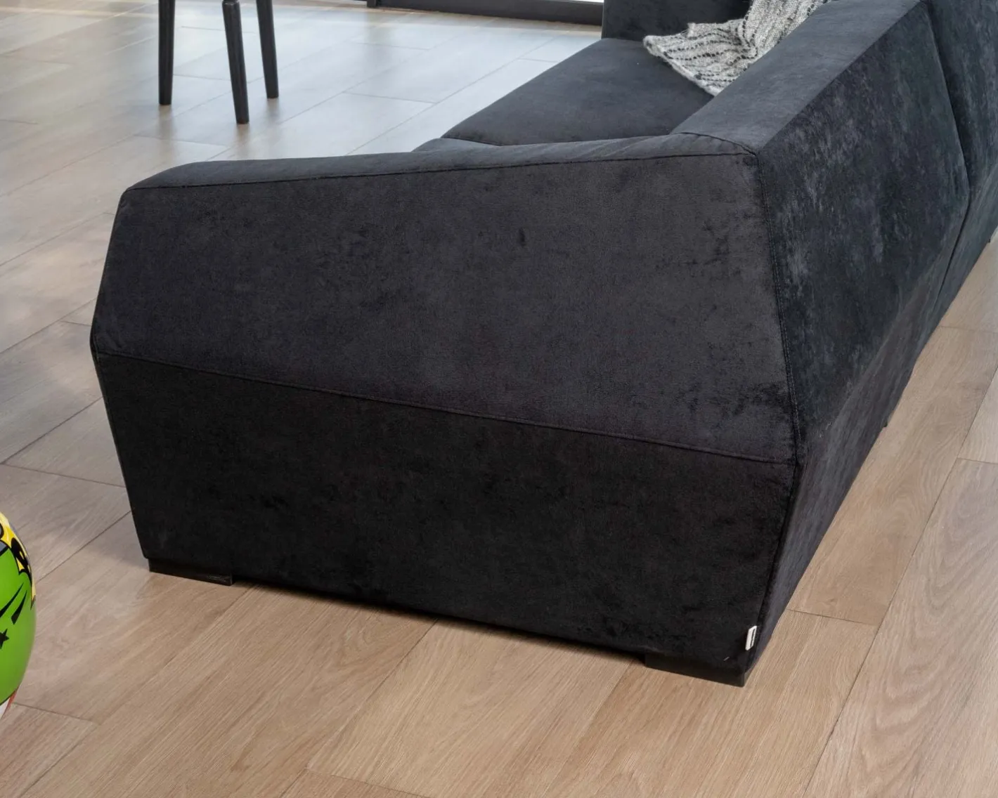 New Canapé modulaire design en velours anthracite "Skult" 2/3 places Canapé 3 Places|Canapé Droit Fixe