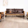 Hot Canapé 3 personnes style club teck et tissu 192 cm "Roster" Canapé 3 Places|Canapé Droit Fixe