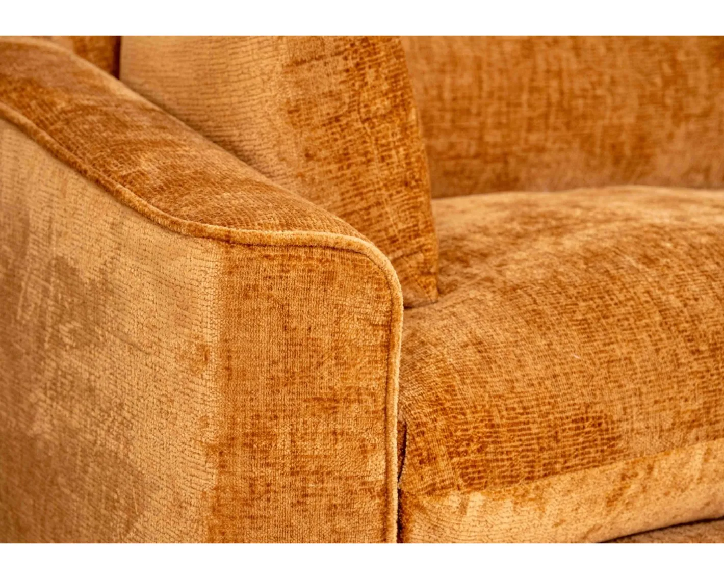 Sale Canapé 2 places contemporain esprit cosy “Odéa” en tissu jaune moutarde Canapé 3 Places|Canapé Droit Fixe