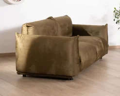 New Canapé 3 places en tissu doux vert kaki 