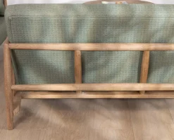 Outlet Canapé 2 places esprit ethnique en tissu gaufré kaki 