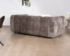 Best Canapé 3 places ultra-cosy en tissu velours gris cendré 