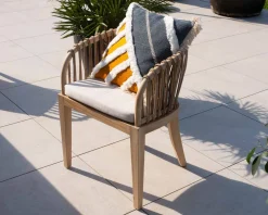 Hot Chaise de jardin en teck et rotin