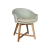 Outlet Chaise de jardin en teck et résine imitation rotin blanc "Biarritz" Chaise