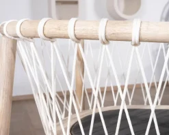 Online Chaise de repas en bois et corde tressée