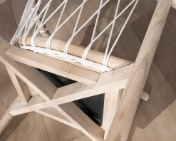 Online Chaise de repas en bois et corde tressée