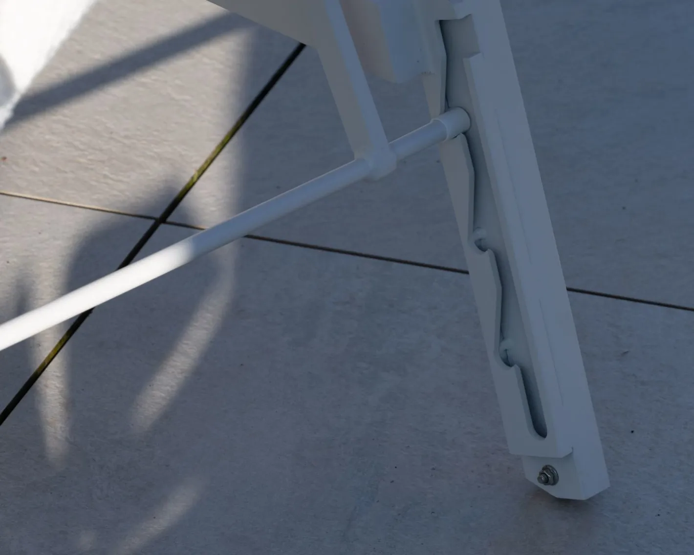 Online Chaise longue grise avec accoudoirs teck "Dolce Vita" en aluminium blanc Bain De Soleil