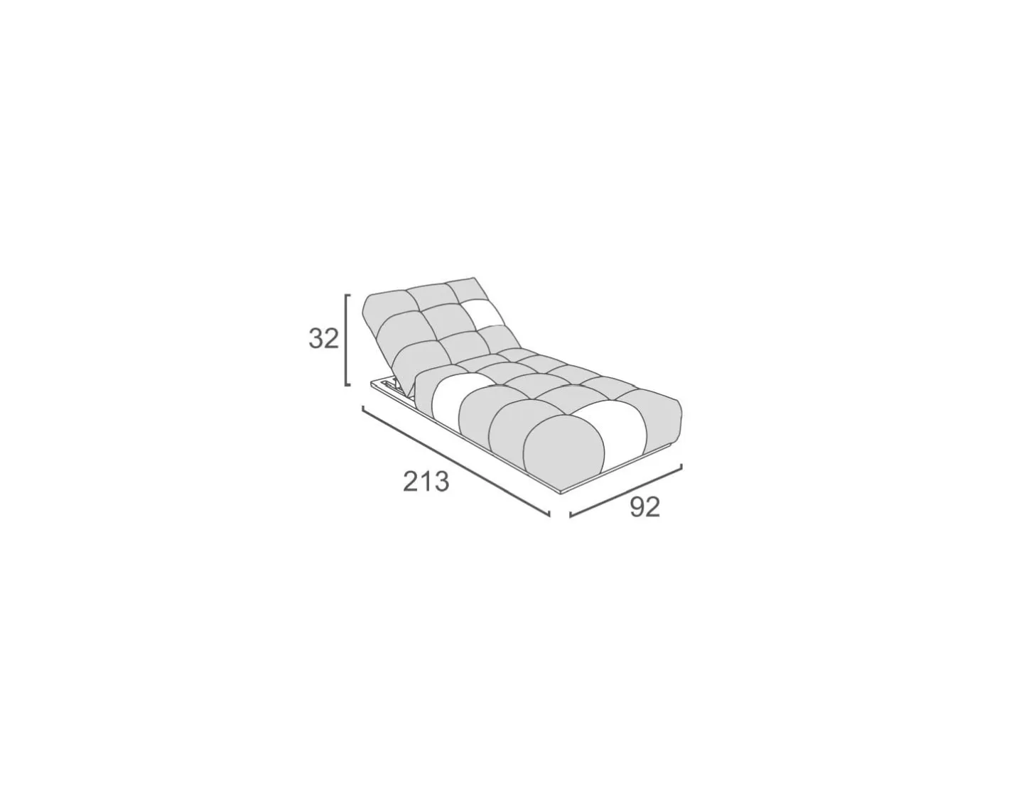 Discount Chaise longue haut de gamme en tissu beige et gris clair "Lazy Beach" Bain De Soleil