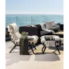 Outlet Chaise longue haut de gamme modulaire structure aluminium noire "Lisca" Bain De Soleil|Fauteuil De Jardin