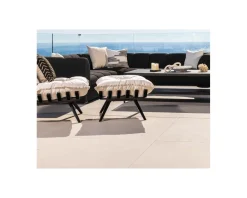 Outlet Chaise longue haut de gamme modulaire structure aluminium noire
