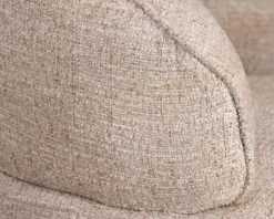 New Chauffeuse effet boule avec surpiqures en tissu bouclette beige tramé 