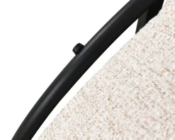 New Chauffeuse effet boule avec surpiqures en tissu bouclette beige tramé 