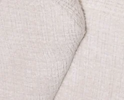 Outlet Chauffeuse pivotante 360° design épuré en tissu blanc "Marylin" Fauteuil