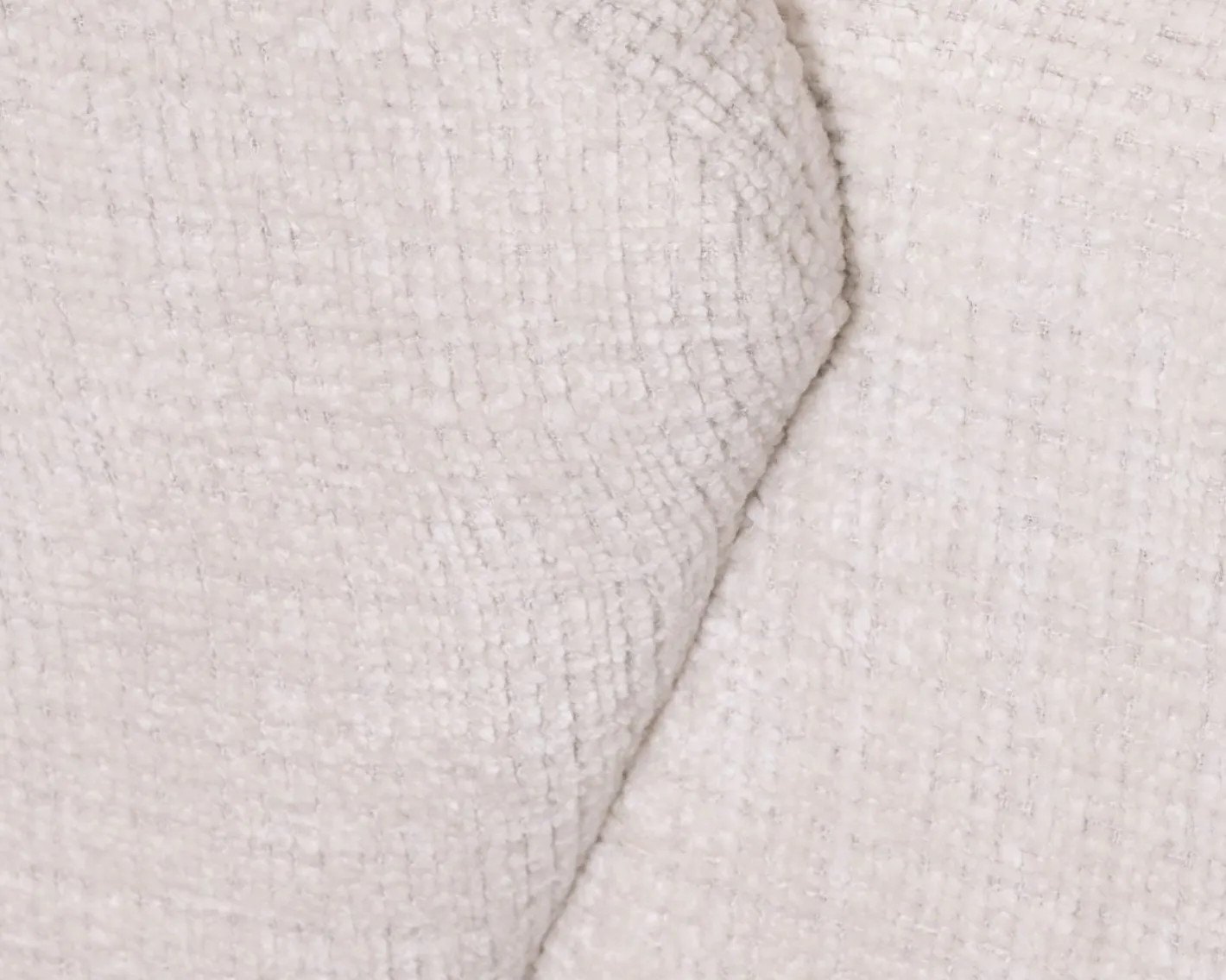 Outlet Chauffeuse pivotante 360° design épuré en tissu blanc "Marylin" Fauteuil