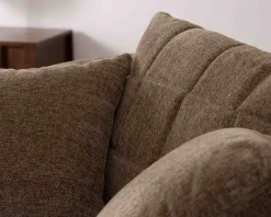 Clearance Chauffeuse XL en tissu bouclette taupe "Sweet Culture" 120 cm ultra confort Fauteuil