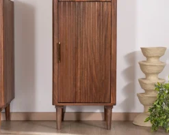 Discount Colonne de rangement salle de bain en manguier foncé