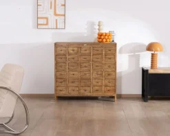 Commode apothicaire 30 tiroirs en bois de mahogany
