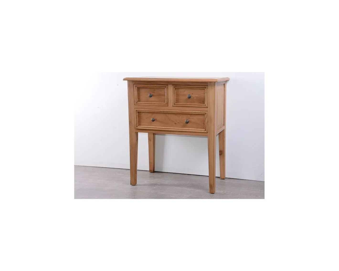 Best Commode chêne massif 3 tiroirs "Campagnol" Rangement|Commode