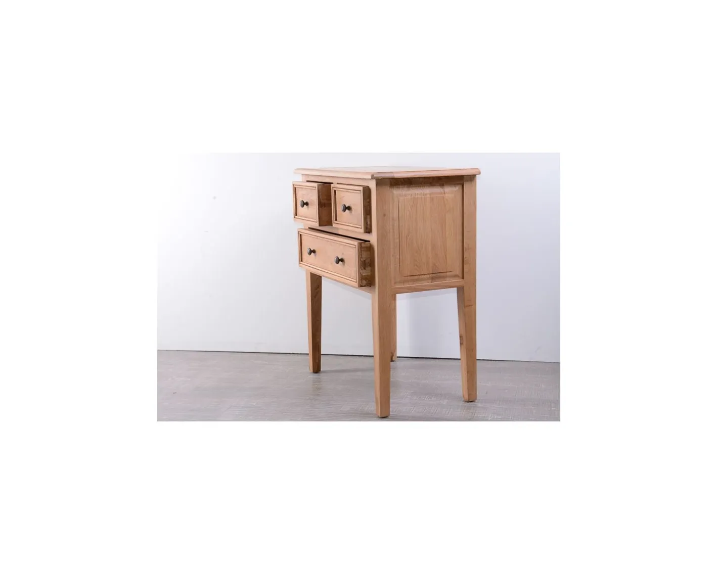 Best Commode chêne massif 3 tiroirs "Campagnol" Rangement|Commode