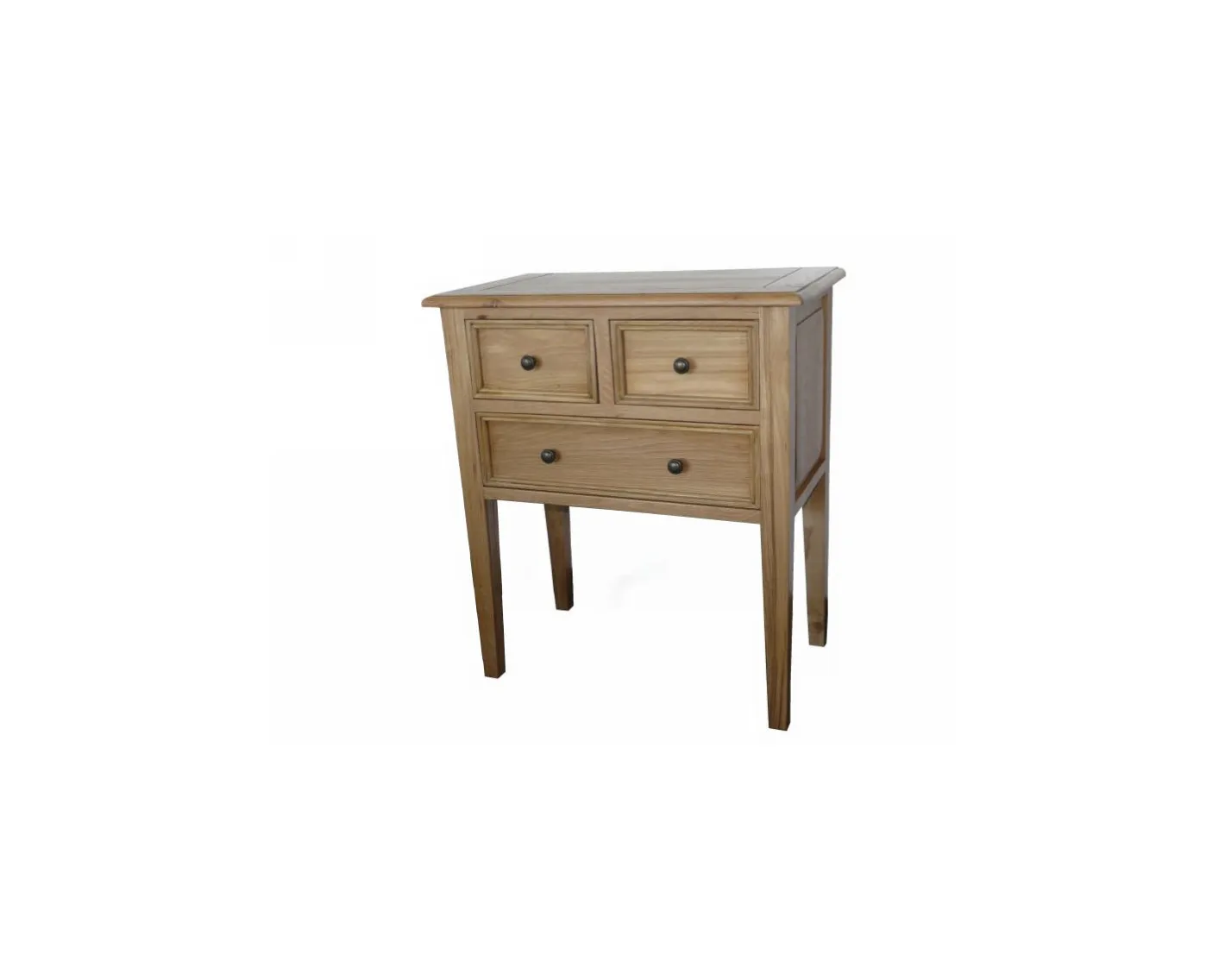 Best Commode chêne massif 3 tiroirs "Campagnol" Rangement|Commode