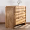 Online Commode design rétro avec façades cannelées "Céresto" 3 grands tiroirs Commode