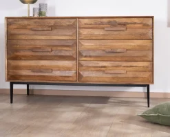 Online Commode en manguier et pieds métal style rétro 