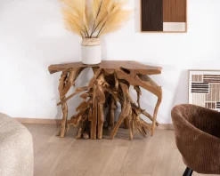 Outlet Console en racine de teck naturelle 