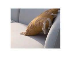 Online Coussin en tissu coton flammé "Ethnic" 45 x 45 cm beige et jaune Décoration