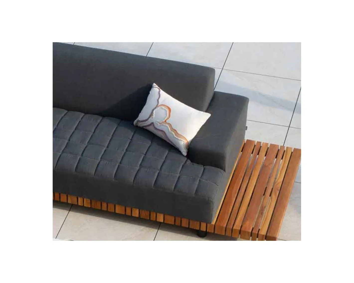 Hot Coussin en tissu motif brodé et imprimé "Matis" 50 x 30 cm Décoration